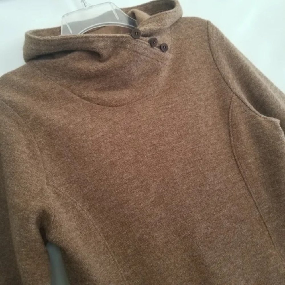 Ibex Hooded Wool Sweater, Small